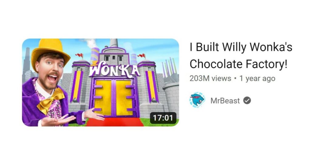 Screenshot de MrBeast en YouTube