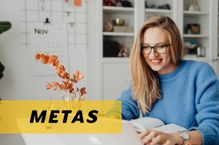 Mujer estableciendo metas